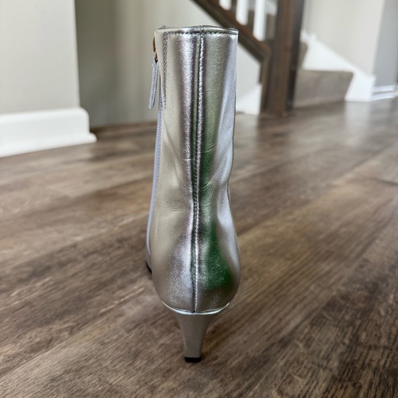 NIB! J. Crew Stevie ankle boots in metallic leather - Color: Metallic Silver - Picture 7 of 13